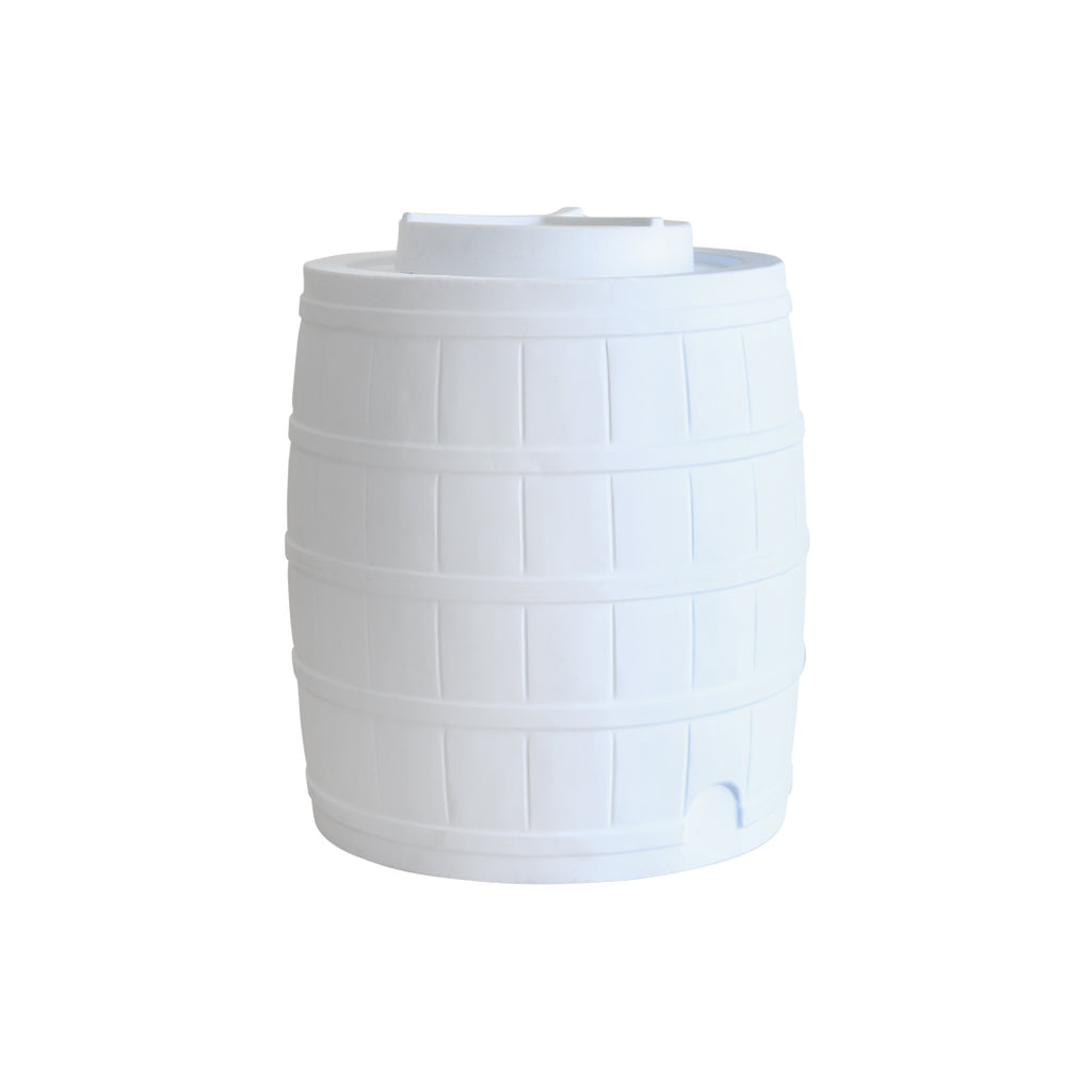 VERTICAL BARREL TYPE 50 GALS WHITE